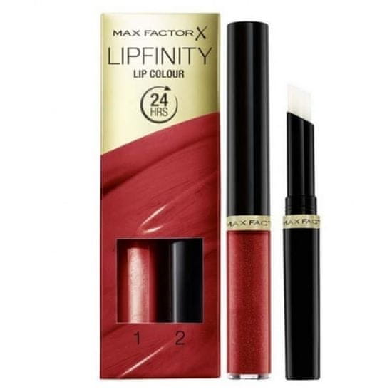 Max Factor Long-lasting lipstick with Lipfinity balsam, odtenek 120 – Hot, 2.3 ml + 1.9 ml