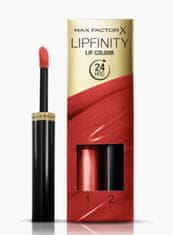 Max Factor Long-lasting lipstick with Lipfinity balsam, odtenek 125 – So Glamorous, 2.3 ml + 1.9 ml