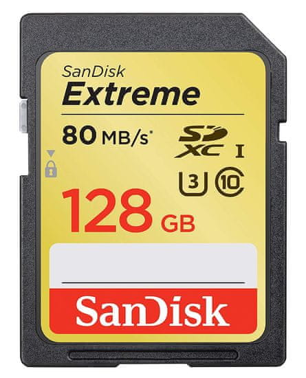 SanDisk pomnilniška kartica SD Extreme 128GB 60MB/s