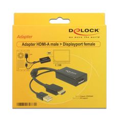 Delock aktivni adapter HDMI na Displayport 1.2 - Odprta embalaža