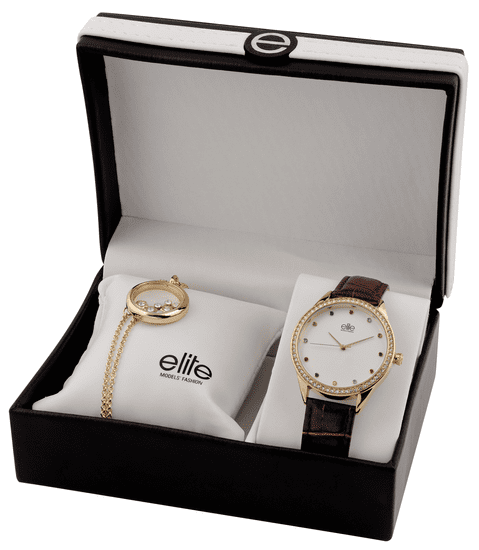 Elite Models ženski komplet za uro in ogrlico E55072-105