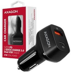 AXAGON PWC-PDQ avto polnilec, 1 x USB/1 x USB-C