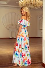 Numoco Ženska cvetlična obleka Sagrelydd večbarvna XL