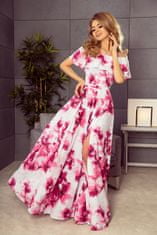 Numoco Ženska cvetlična obleka Laolchmai cvetlično roza XL