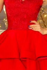 Numoco Ženska večerna obleka Charlotte rdeča L