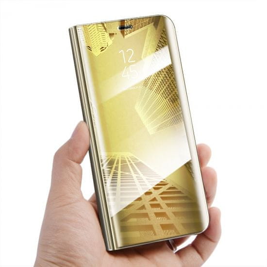 Onasi ovitek Clear View za Samsung Galaxy A6 Plus 2018 A605, zlat