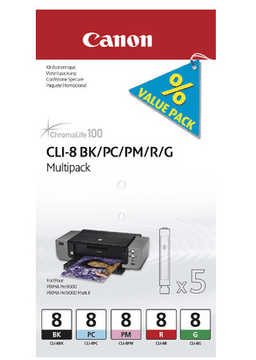 Canon komplet kartuš CLI-8 BK/PC/PM/R/G, MultiPack
