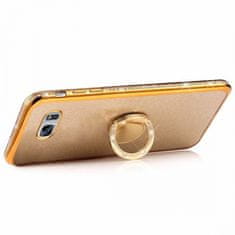 Ovitek Ring za Huawei P Smart 2019, silikonski, zlat z bleščicami