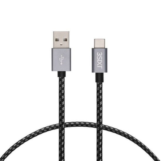 3SIXT USB sinhronizacijski in polnilni kabel, 2m, črn