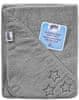 Organic, BIO bombažna brisača s kapuco, 90x90 cm, Silver Stars, siva