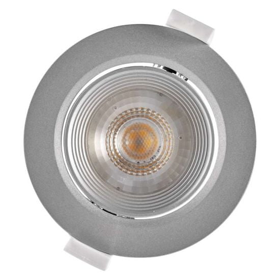 Emos stropna LED svetilka, okrogla, toplo bela, 7 W, srebrna