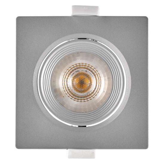 Emos stropna LED svetilka, kvadratna, toplo bela, 7 W, srebrna