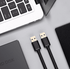 Ugreen USB 3.0 podaljšek (M na M), 1 m, črn