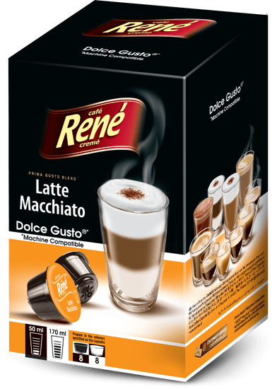 René set kapsul Latte Macchiato za kavni aparat Dolce Gusto 16 kosov, 4 paketi