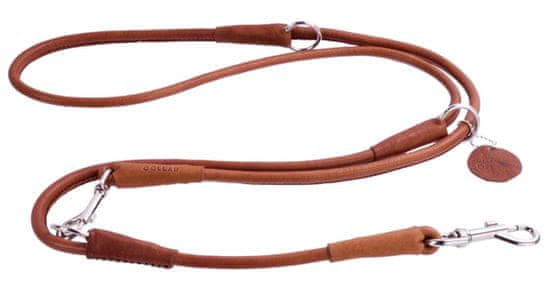 WAUDOG Switching okrogel usnjen povodec Soft brown 183cm