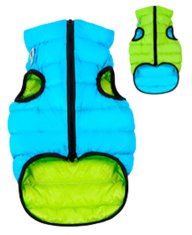 Airyvest Zelo topel in lahek dvostranski brezrokavnik za psa zeleno-moder XS22 zelena