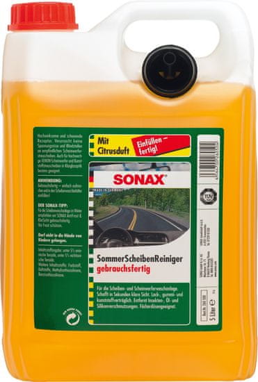 Sonax letno čistilo za vetrobransko steklo z vonjem limone, 5 l