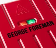 George Foreman 25040-56 Steel Family Grill Red kontaktni žar, rdeč