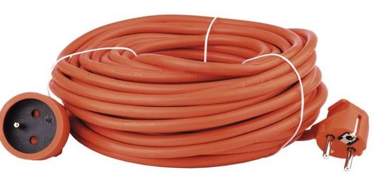Emos podaljšek kabla – spojka, 20m, 3× 1,5 mm2, oranžen