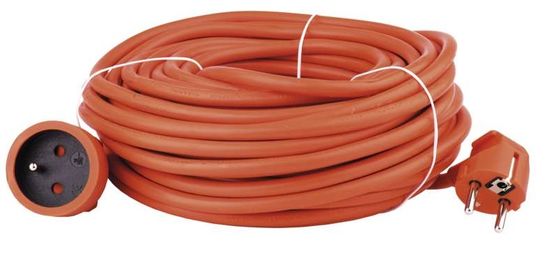 Emos podaljšek kabla – spojka, 30 m, oranžen