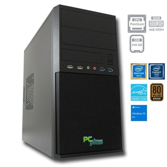 PCplus namizni računalnik Family G5400/4GB/SSD240GB/W10P (138775)