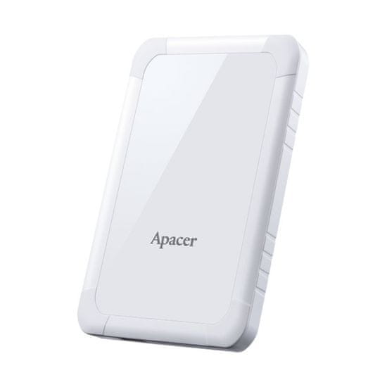 Apacer zunanji trdi disk AC532 Shockproof, 1TB, USB 3.1, bel (AP1TBAC532W-1)
