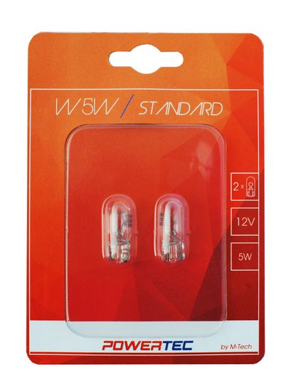 POWERTEC žarnice Standard W5W 12V 5W W2,1x9,5D