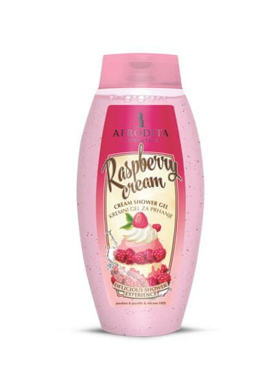 Kozmetika Afrodita kremni gel za prhanje Raspberry Cream, 250ml