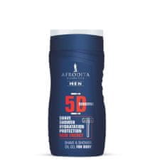 Kozmetika Afrodita oljni gel za britje in prhanje Men 5 D Sensitive, 250ml