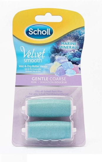 Scholl nadomestni valjček Velvet Smooth Wet&Dry, 2 kosa