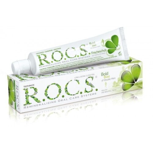 R.O.C.S. zobna pasta Double Mint za odrasle (varna za otroke od 4. leta)