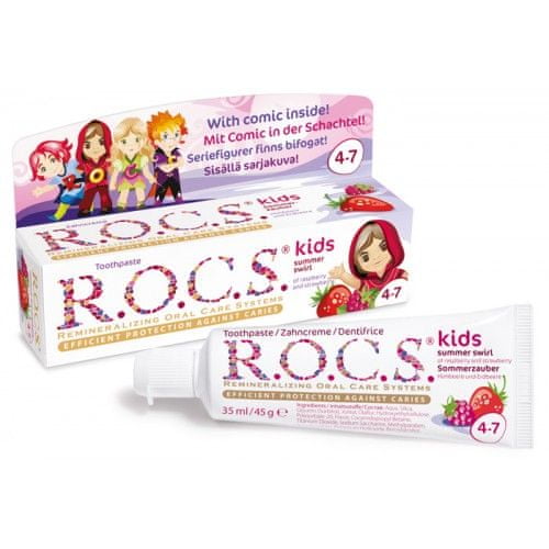 R.O.C.S. Kids Raspberry and Strawberry zobna pasta
