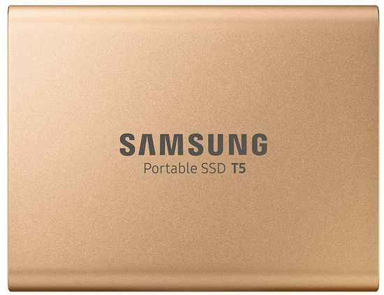 Samsung T5, 500 GB, USB 3.1 Gen 2 zunanji SSD, zlat