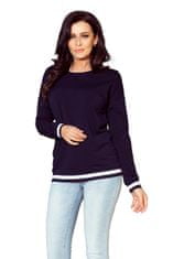 Numoco Ženski pulover 222-1, temno modra, S