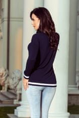 Numoco Ženski pulover 222-1, temno modra, S
