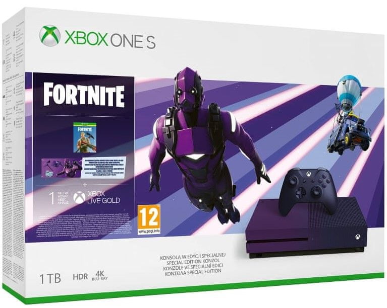 Microsoft Xbox One S 1TB Fortnite Battle Royale igralna konzola