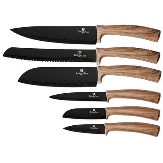 Berlingerhaus Forest Line Ebony Maple set nožev z nelepljivo površino, 6 kosov