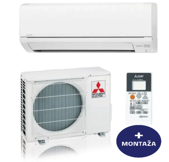 Mitsubishi stenska klimatska naprava MSZ-DM25VA / MUZ-DM25VA + montaža