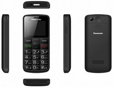 Panasonic KX-TU110EXB, mobilni telefon za starejše, veliki gumbi, SOS tipka, preprosto upravljanje