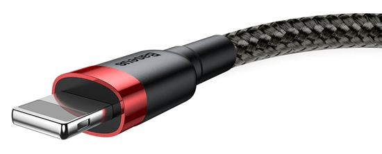 BASEUS podatkovni kabel Lightning CALKLF-B19, 1 m, rdeč - Odprta embalaža