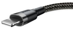 BASEUS podatkovni kabel Lightning CALKLF-CG1, 2 m, sivo-črn