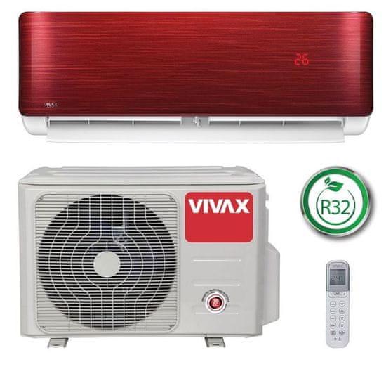 Vivax ACP-12CH35AERI, klimatska naprava, rdeča