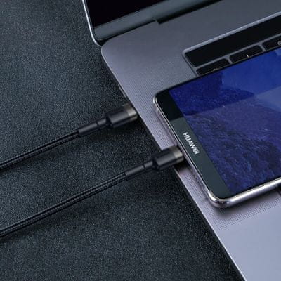 Baseus Cafule polnilni in podatkovni kabel  USB-C, Power Delivery, Quick Charge 3.0, hitro polnjenje