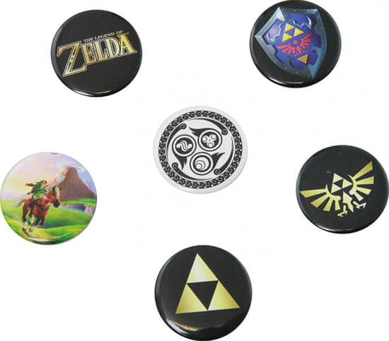 Paladone The Legend Of Zelda Pin Badges, priponke, 6 kosov