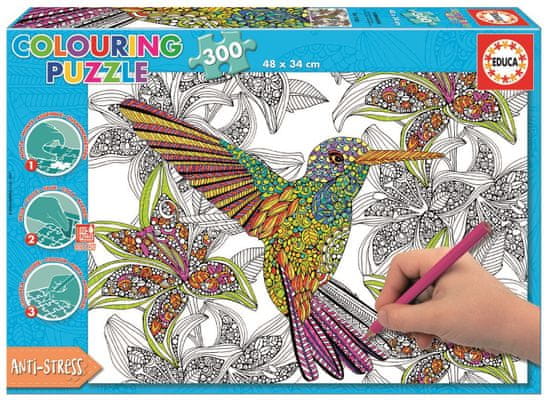 Educa barvna sestavljanka Kolibri, 300 delov