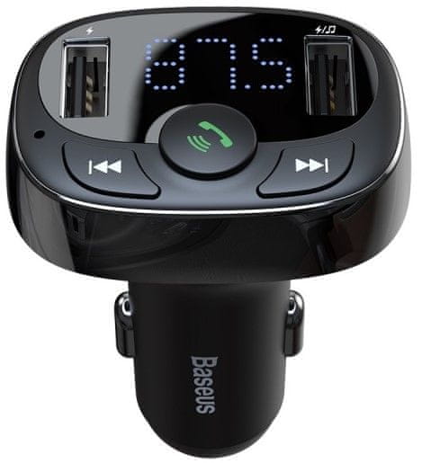 BASEUS Baseus 2xUSB-A avto polnilec FM oddajnik