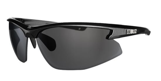 Bliz Motion - Shiny Black - Smoke w Silver Mirror športna sončna očala 9060-10, črna