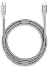 EPICO USB-C v USB-C (3.1) polnilni/podatkovni kabel, pleten, 1,8 m, srebrn (9915141900001)