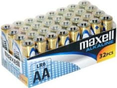 Maxell baterija AA (LR6), 32 kos, alkalne, pakiranje v folijo