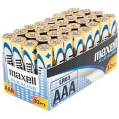 Maxell baterija AAA (LR03), 32 kos, alkalne, pakiranje v folijo
